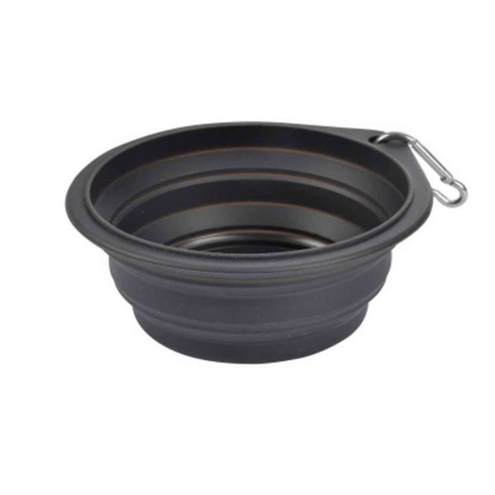 Gamelle rétractable pour chien voyage 15cm anthracite