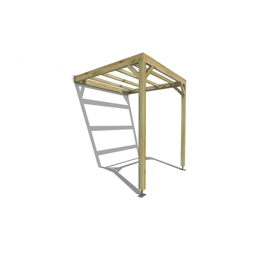 Pergola bois • 2m x 2m • adossée • sens largeur • livraison comprise