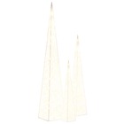 Jeu de cônes lumineux à led acrylique blanc chaud 60/90/120 cm