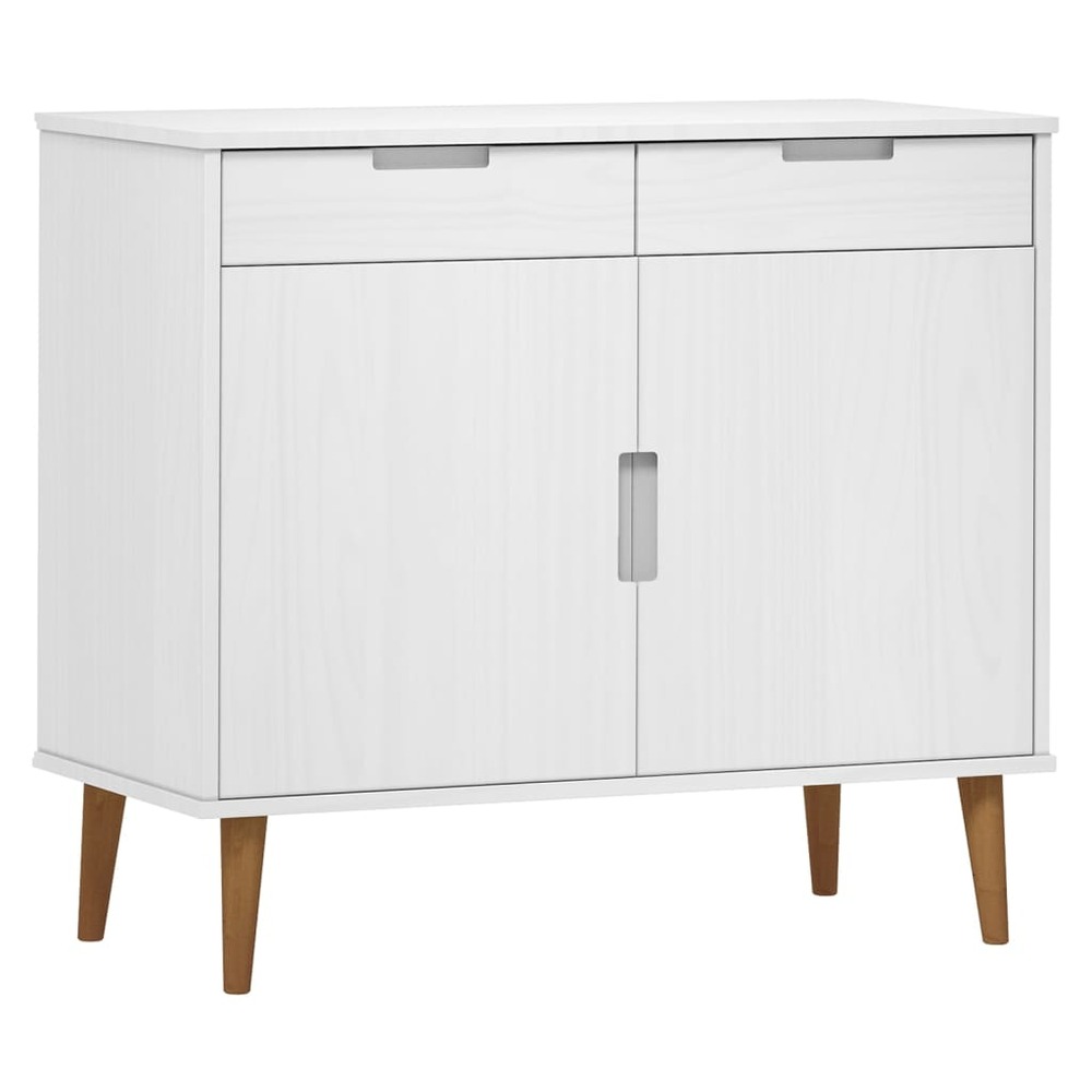 Buffet bahut commode armoire meuble de rangement organisateur cuisine salle de séjour salon 90 x 40 x 80 cm bois massif de pi