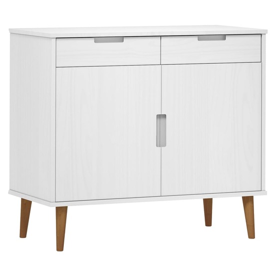 Buffet bahut commode armoire meuble de rangement organisateur cuisine salle de séjour salon 90 x 40 x 80 cm bois massif de pi