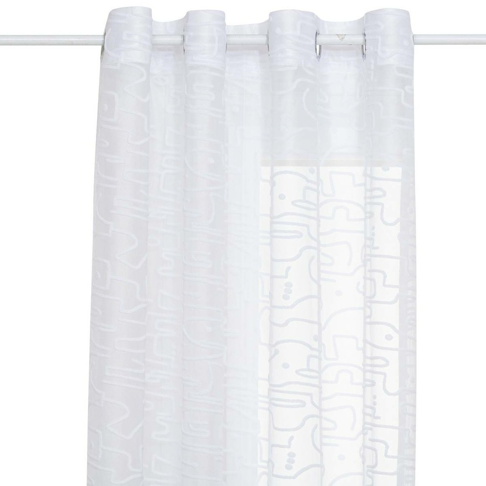 Voilage motif fleurs 