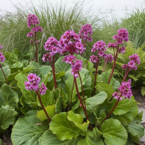 Bergénia à feuilles cordées, bergenia cordifolia lot de 9 godets