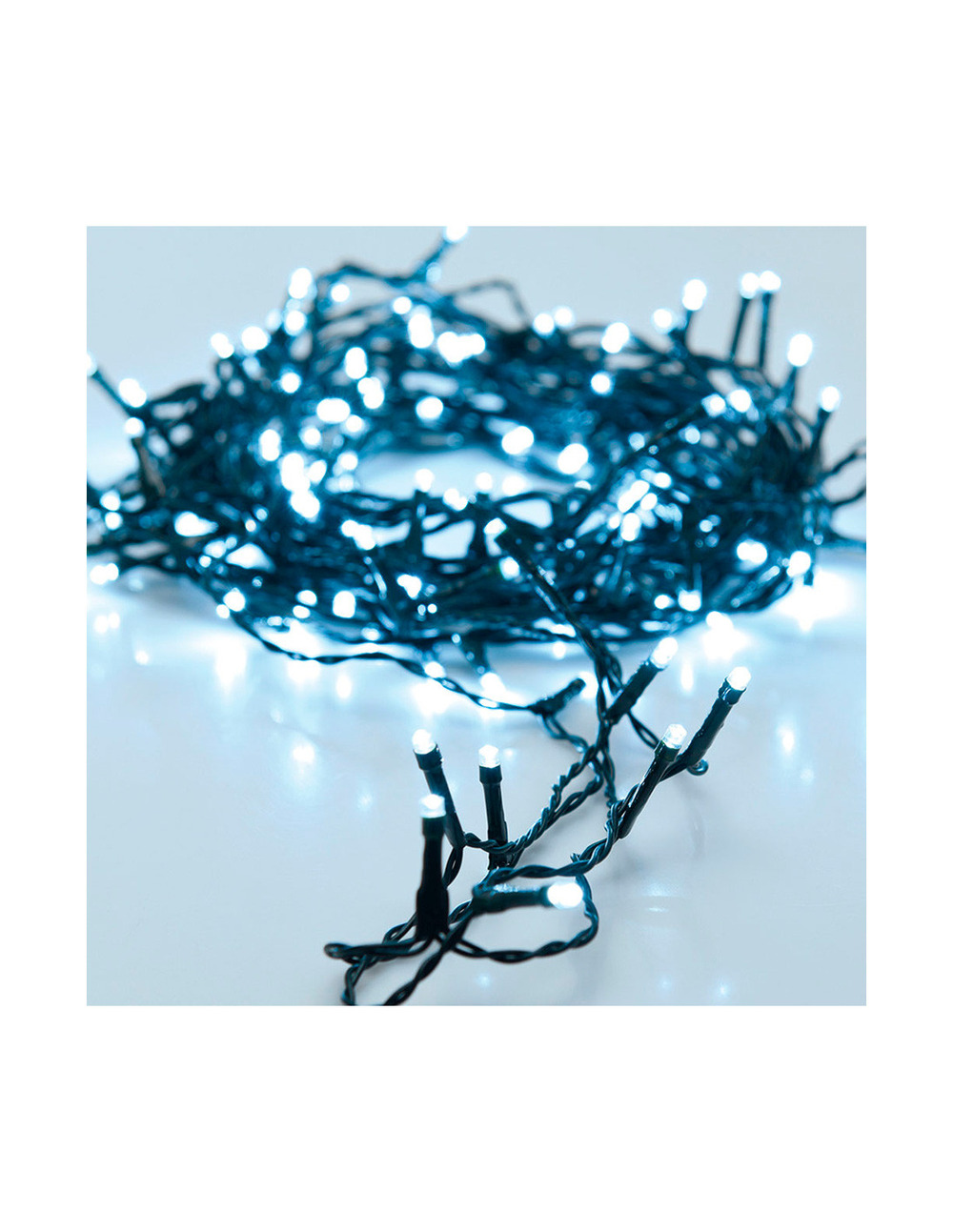 Guirlande 80 leds blanc froid cable exterieur. 9m