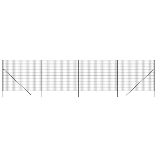 Clôture en treillis métallique anthracite 1,6x10 m