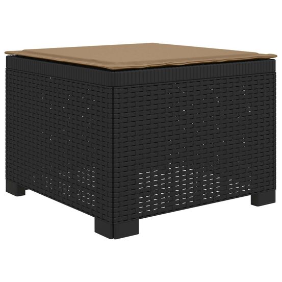 Canapé de jardin 1 place avec coussin look rotin pp anthracite