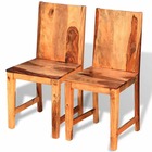 Chaises de salle à manger bois massif de sesham - Lot de 2