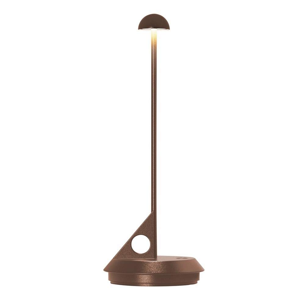 Lampe de table sans fil led lume bronze aluminium h29 cm