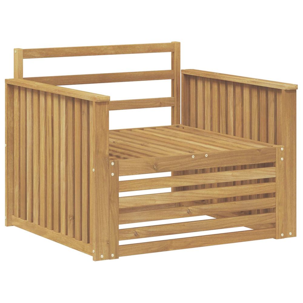 Canapé d’extérieur bois d'acacia massif blanc