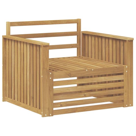 Canapé d’extérieur bois d'acacia massif blanc