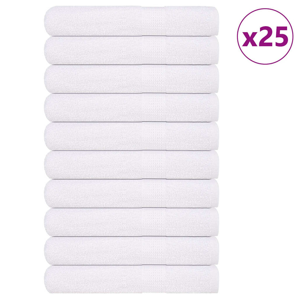 Serviettes de sauna frogn 25 pcs blanc 80x200 cm 360 g/m²