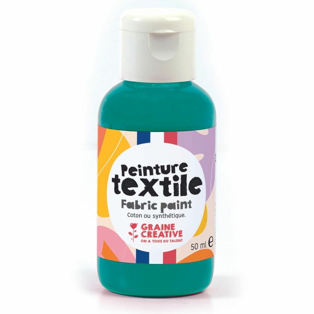 Peinture pour textile 50 ml - vert canard