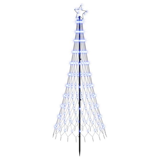 Arbre de noël led 180 cm 230 led bleu fer noir