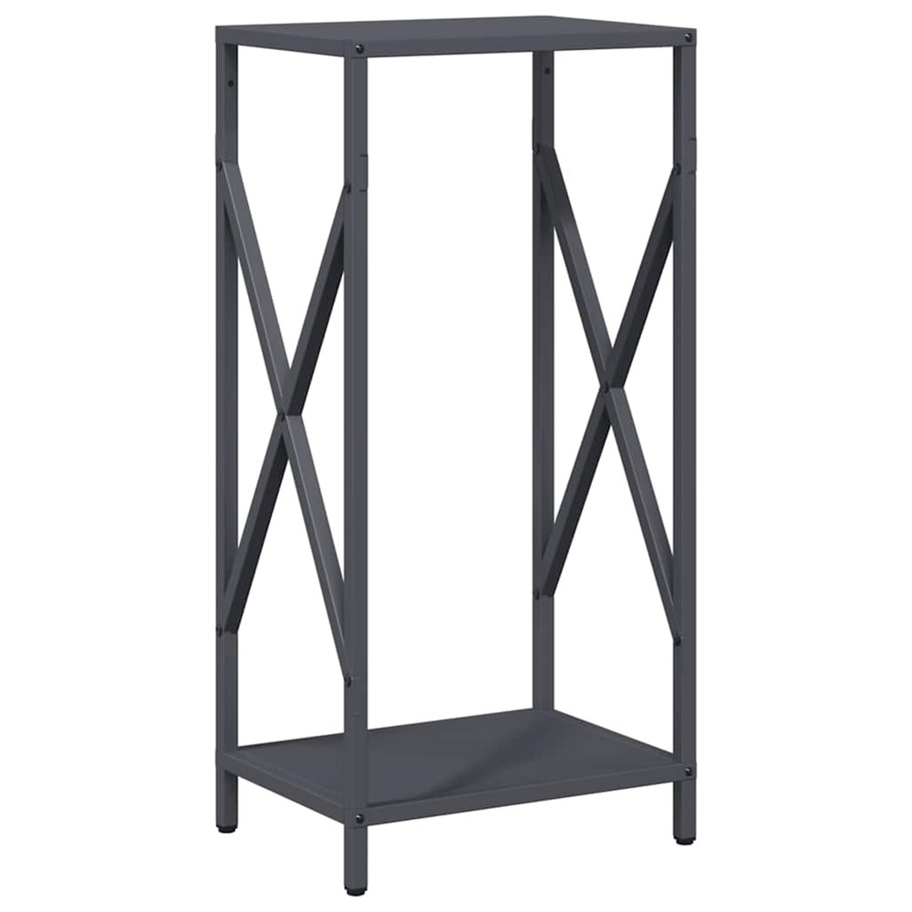 Portant de bois chauffage anthracite 34x25x70 cm