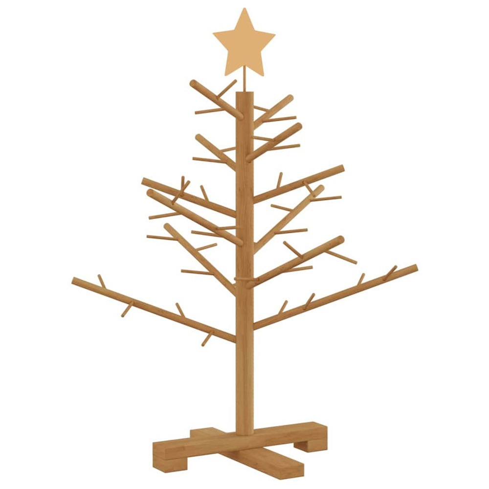 Arbre de noël en bois marron 75 cm bois massif en pin
