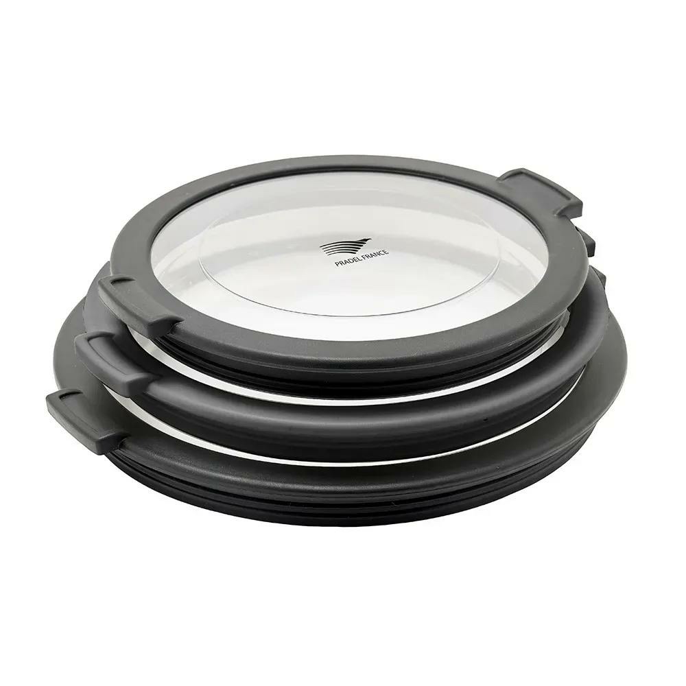 Couvercles hermétiques pradel france lot de 3