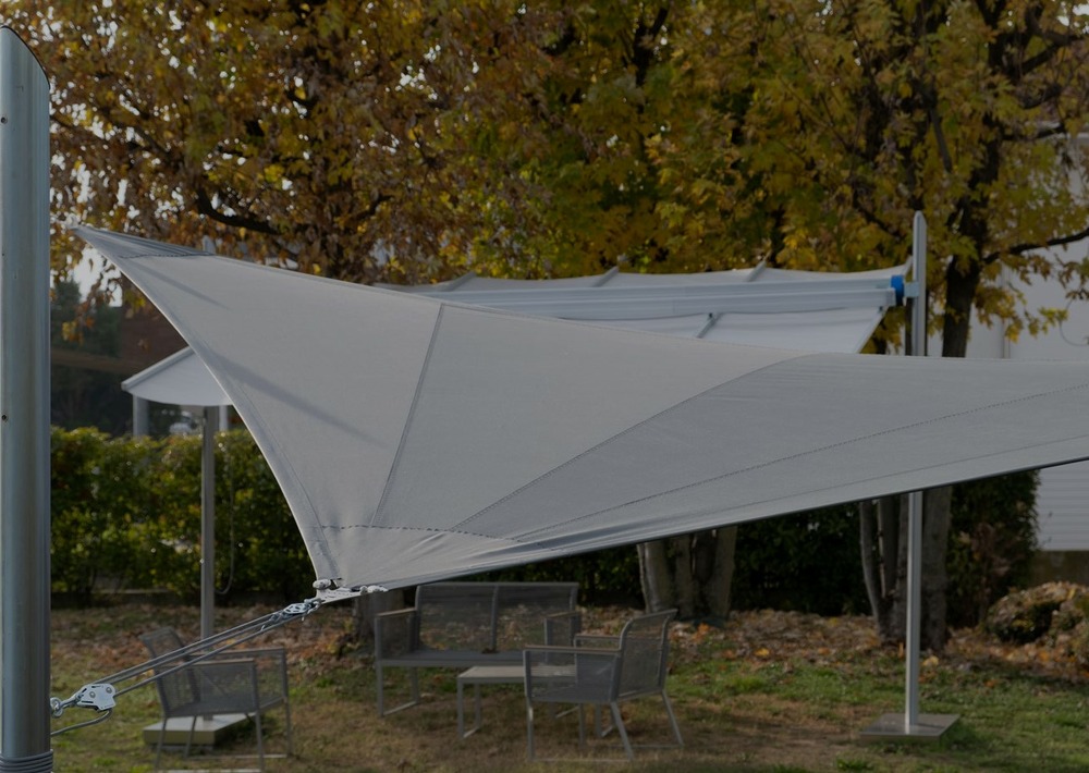 Voile d'ombrage premium triangulaire 6x6x6m - imperméable 270g - couleur gris / graphite