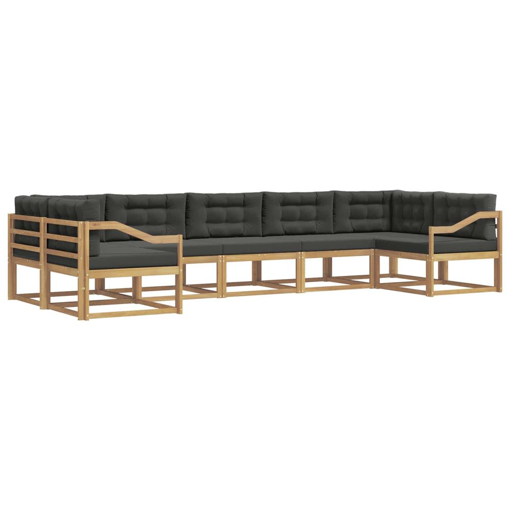 Ensemble de canapés d'extérieur 7 pc blanc et anthracite