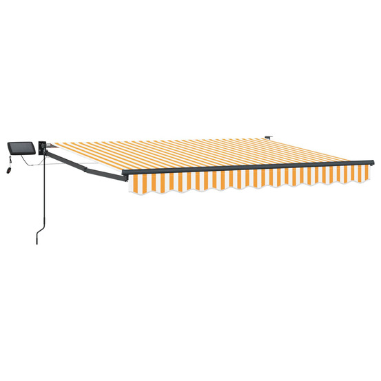 Store rétractable manuel avec leds jaune et blanc 3 x 2,5 m