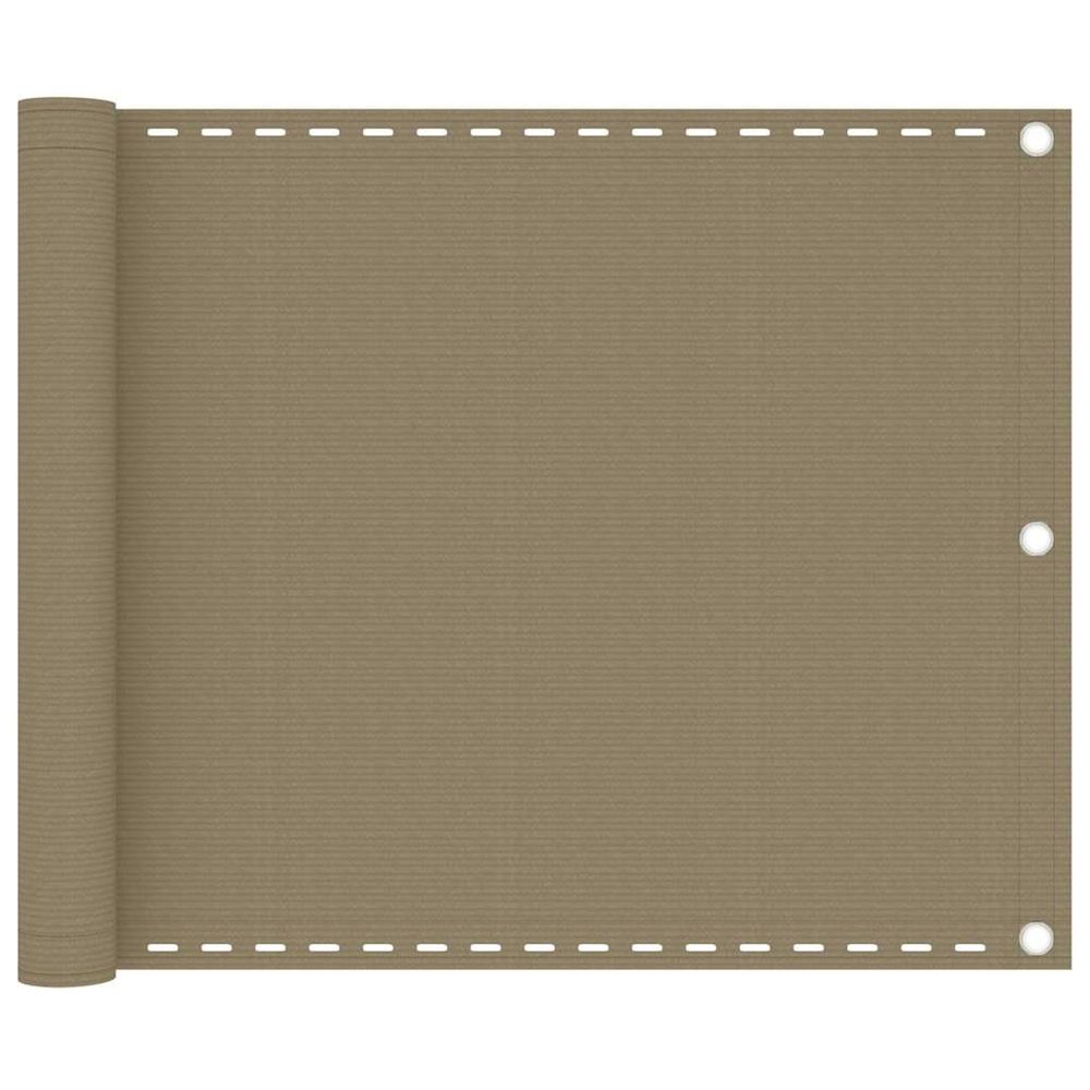 Écran de balcon taupe 75x400 cm pehd