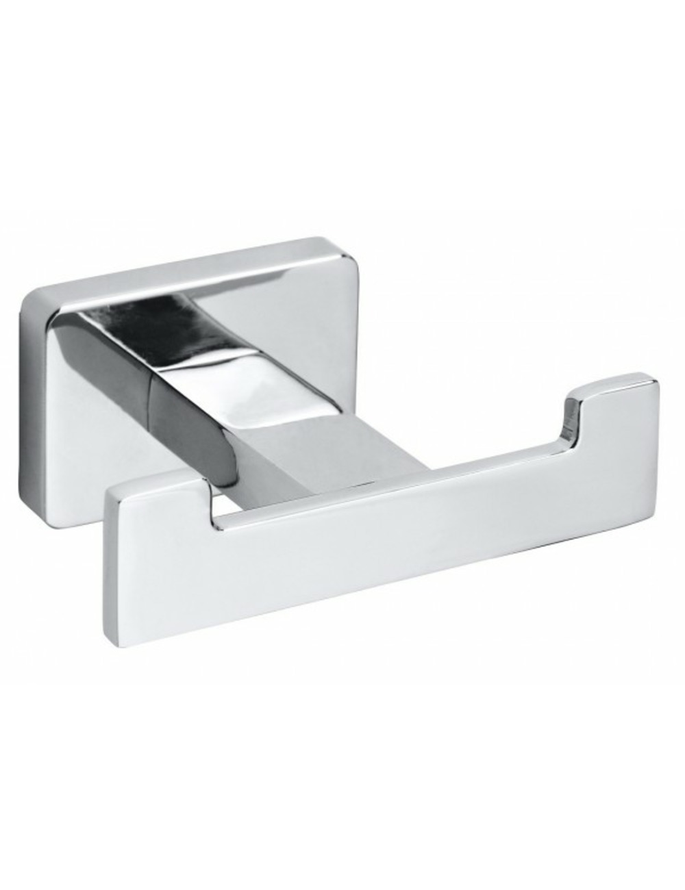 Patère double murale de douche en zinc niki 8,4 x6 x3,6 cm