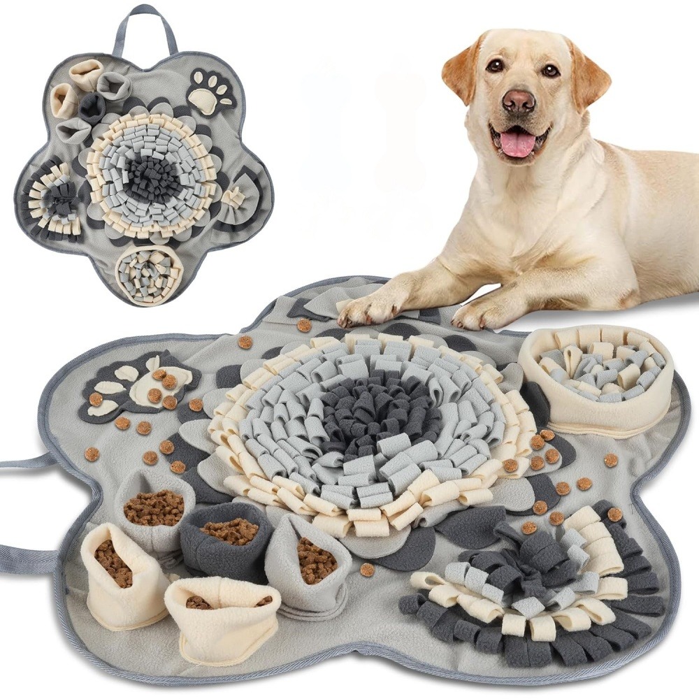 Tapis à lécher pour chiens-jouets pour chiens-gamelles slow food-gris