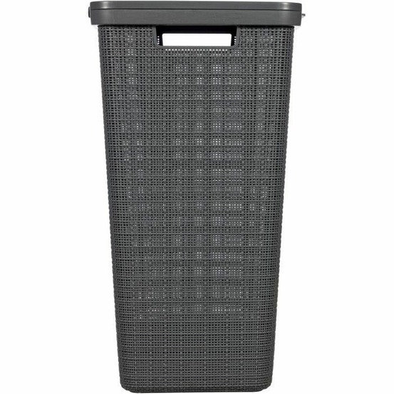 Coffre à linge jute 58l - 70% plastique recyclé - 34x43 x 60 cm - contemporain