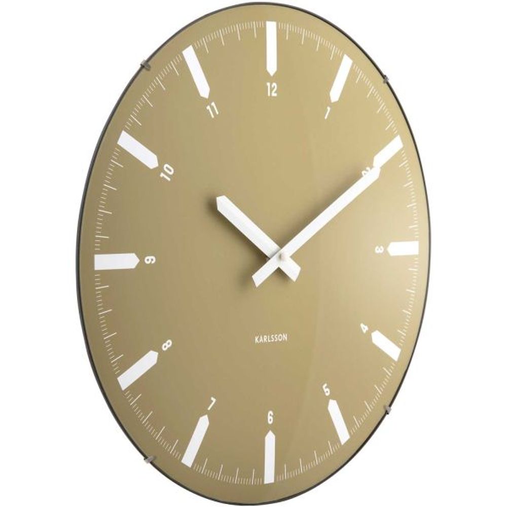 Horloge murale en polypropylène realista dome vert