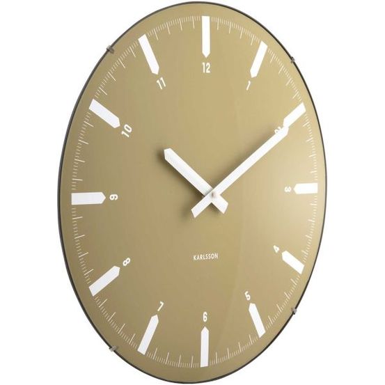 Horloge murale en polypropylène realista dome vert