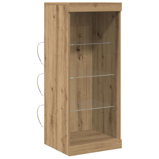 Buffet led chêne artisanal 41 x 37 x 100 cm bois d'ingénierie