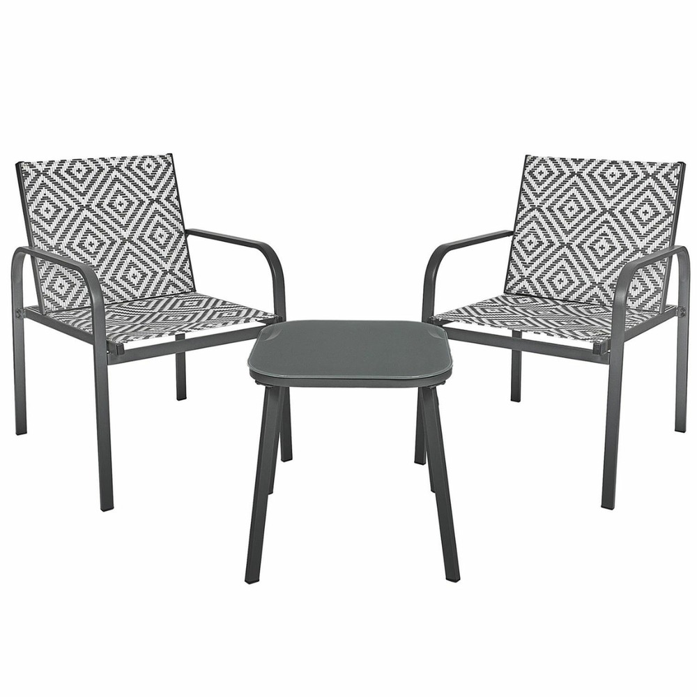 Salon de jardin en aluminium et texaline 2 places mexico