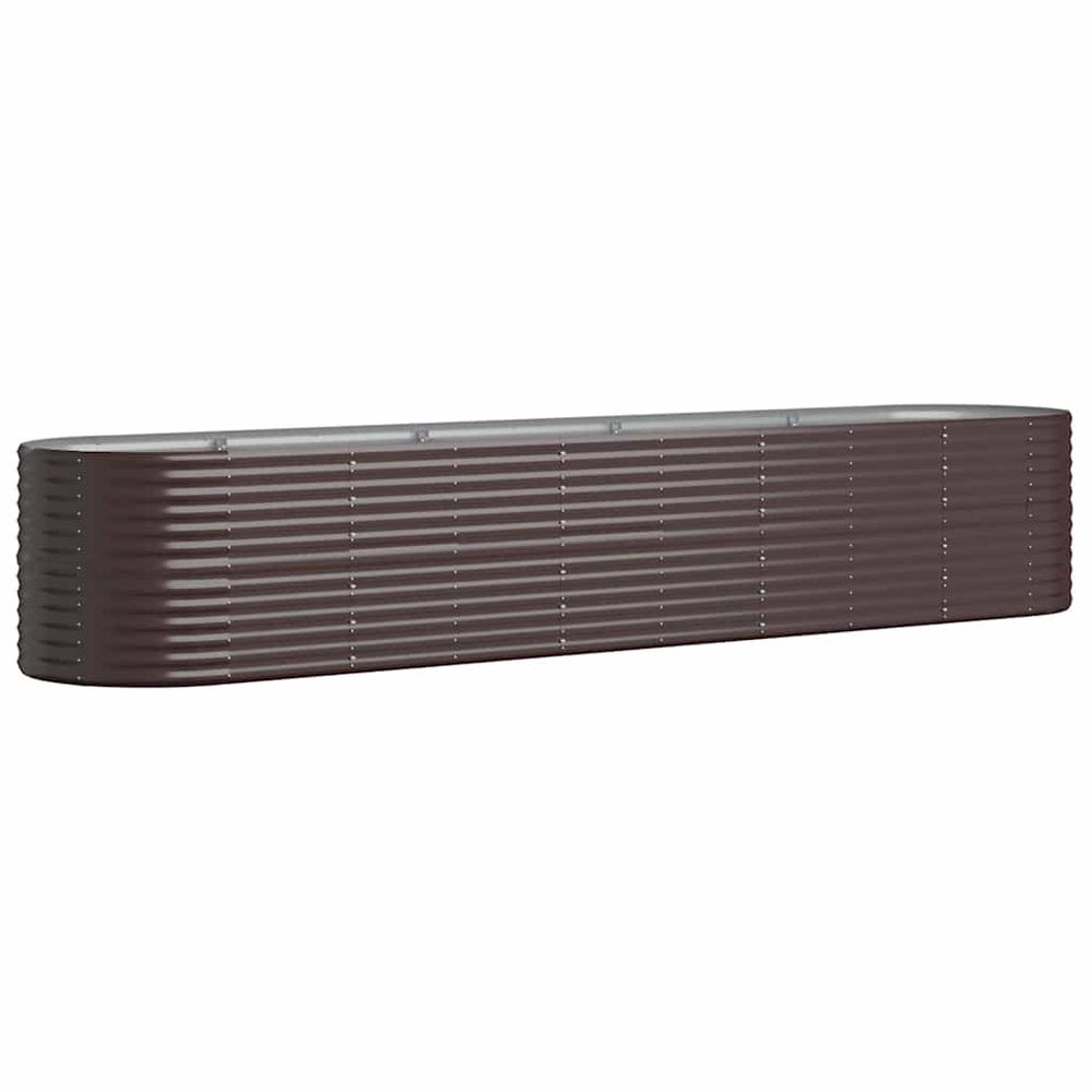 Lit surélevé de jardin acier galvanisé marron