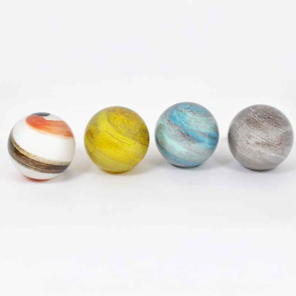 Lampe boule led galaxie gris verre 24x24x24cm