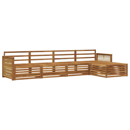 Ensemble de canapés d'extérieur 5 pcs naturel
