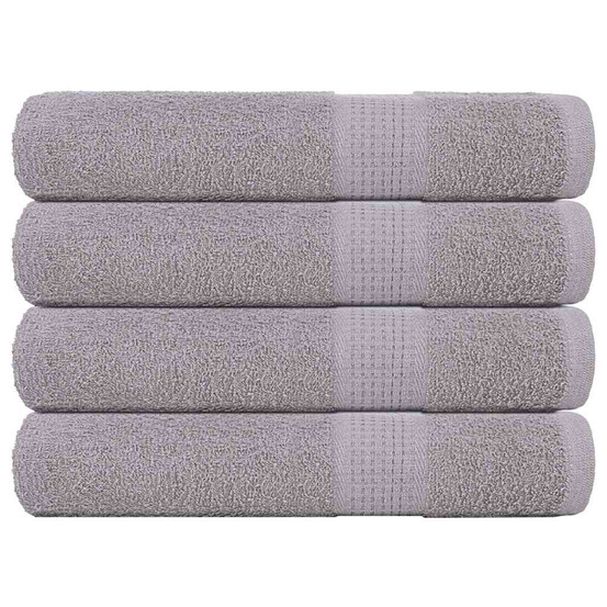 Serviettes 4 pcs frogn gris 100x200 cm 100% coton