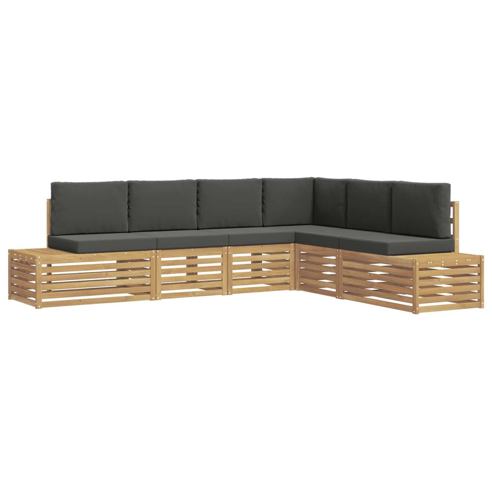 Ensemble de canapés d'extérieur 6 pièce blanc et anthracite