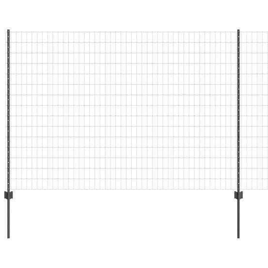 Clôture euro avec poteau 10 x 1,5 m acier recouvert de pvc gris