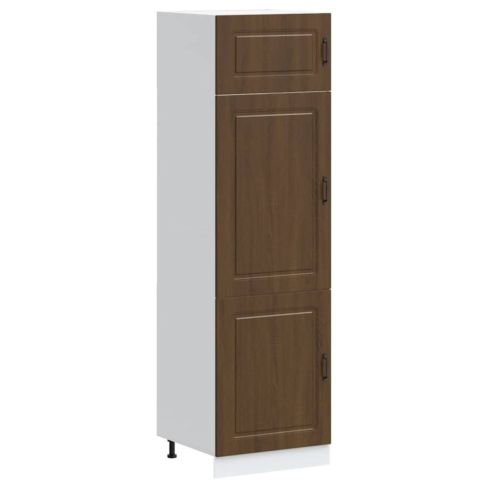 Armoire de cuisine kalmar chêne marron bois d'ingénierie