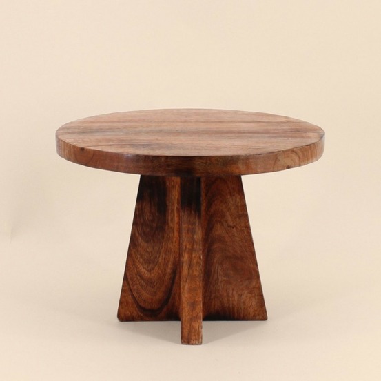 Plateau sur pied en bois 30cm, robb