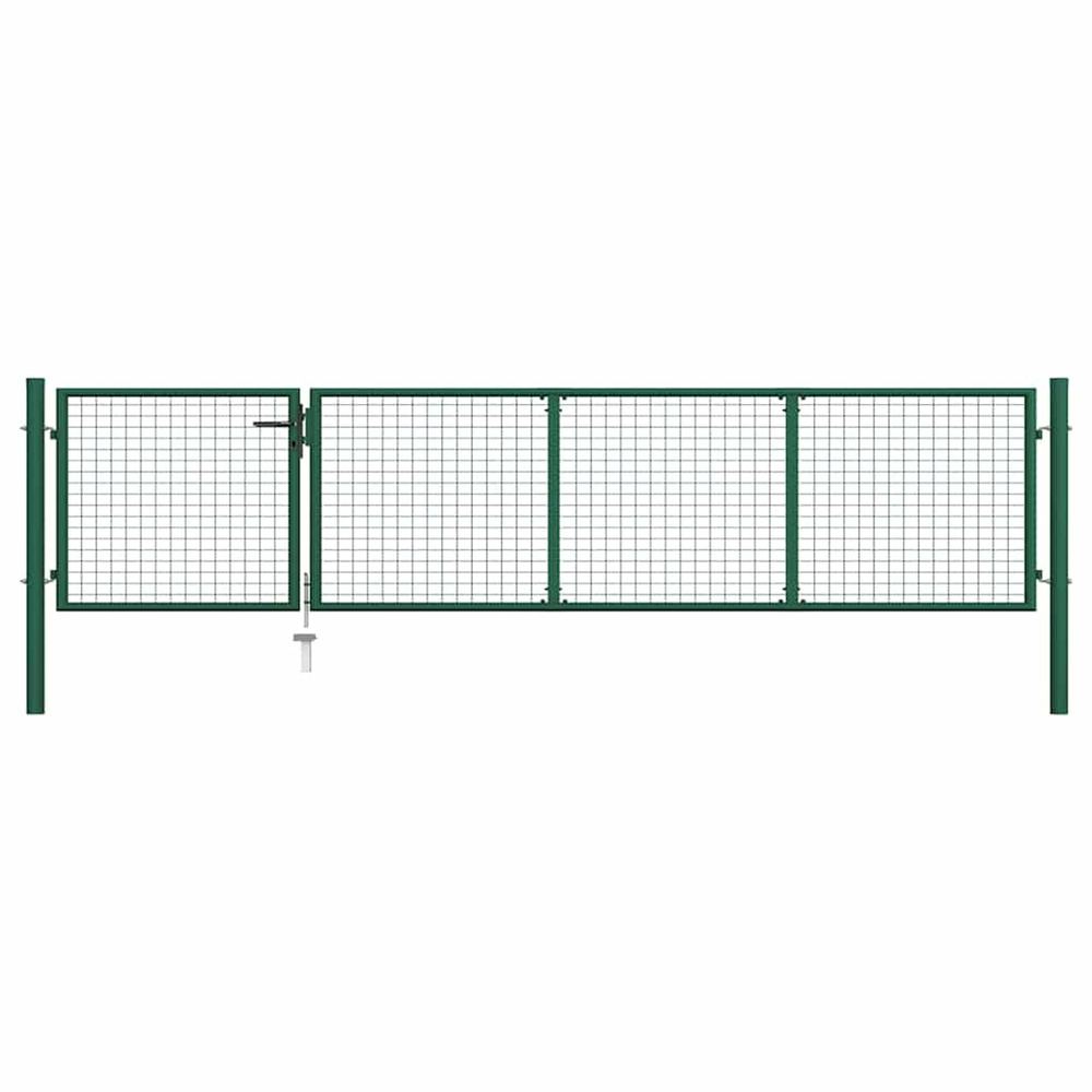 PORTILLON ACIER 350X75 CM VERT-(864238)