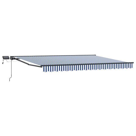 Cadre de store manuel avec leds bleu et blanc 4 × 3,5 m