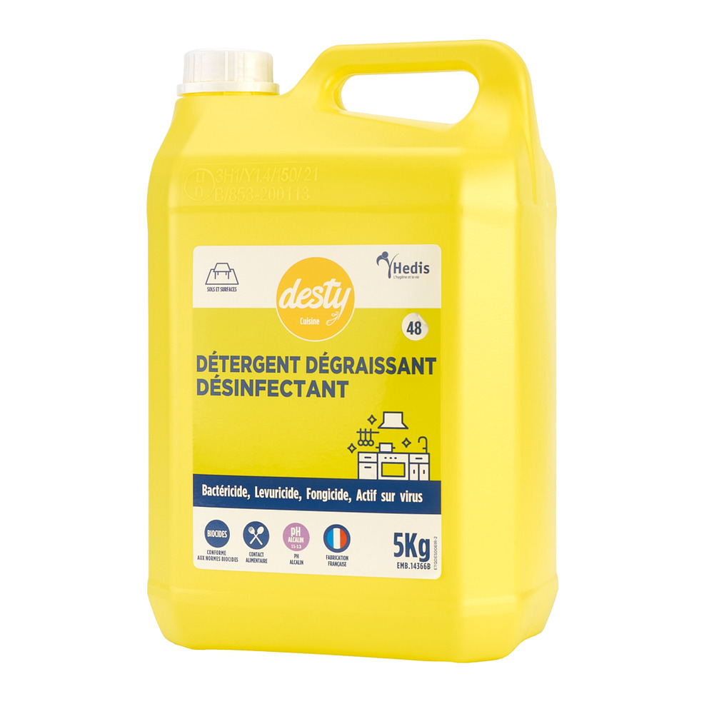 Desty détergent dégraissant désinfectant bidion de 5kg - sodel