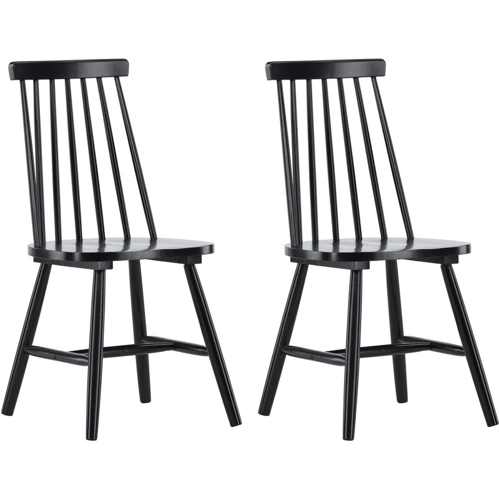 Chaise en bois lönneberga (lot de 2) noir
