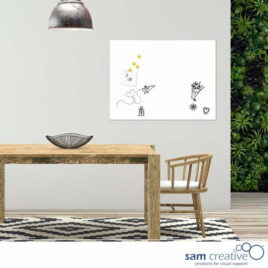 Tableau blanc magnétique flexible blanc 90 x 300 cm