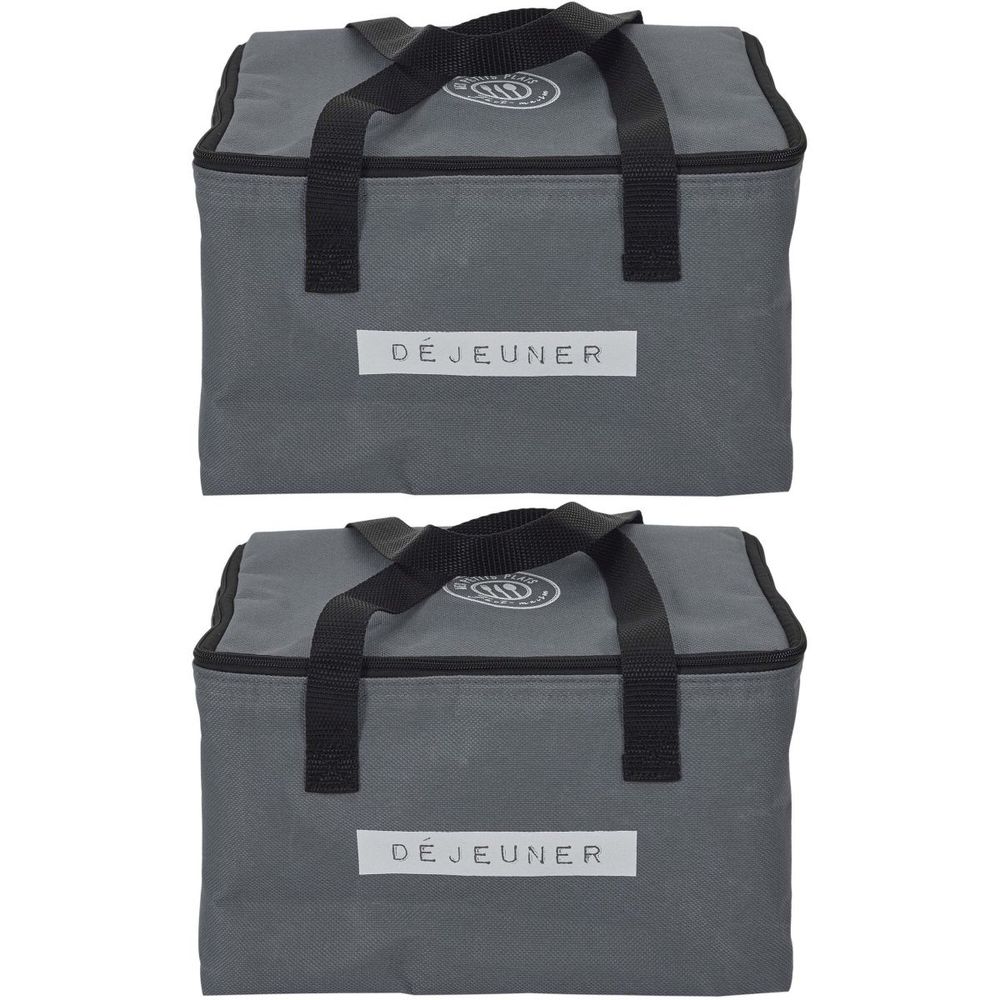 Lunch bag fraicheur 2.6 litres (lot de 2) gris