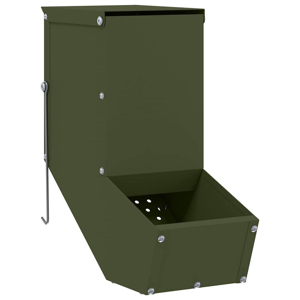 Distributeur pour lapins vert olive 12,5 x 26 x 28,5 cm 1 kg