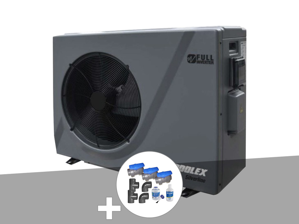 Pompe à chaleur 9,50 kw silverline fi 90 + kit by-pass ø 50 mm