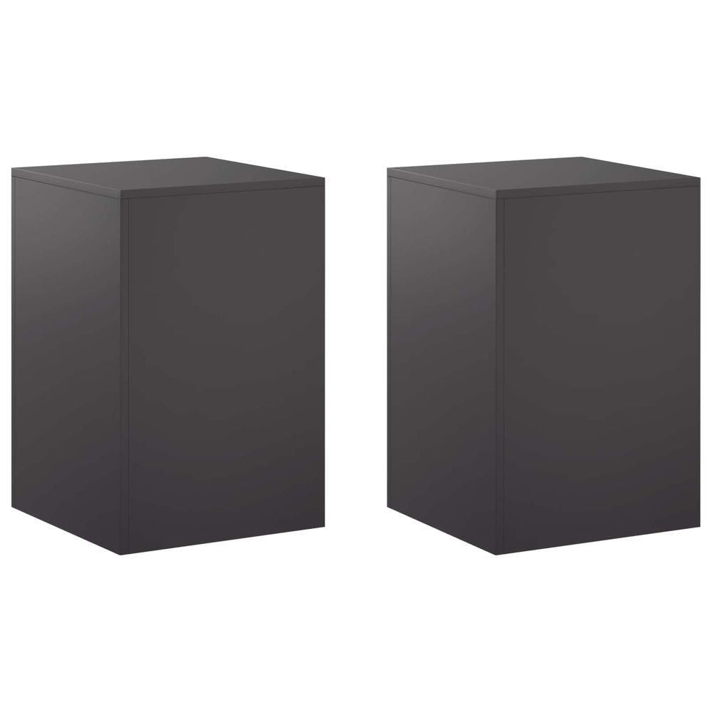 Support de plante 2 pcs noir 40 x 40 x 60 cm acier