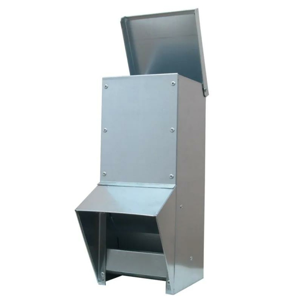 Mangeoire à trémie galvanisée 7 kg 17 x 18 x 39 cm