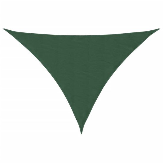 Voile de parasol tissu oxford triangulaire 5x7x7 m vert foncé